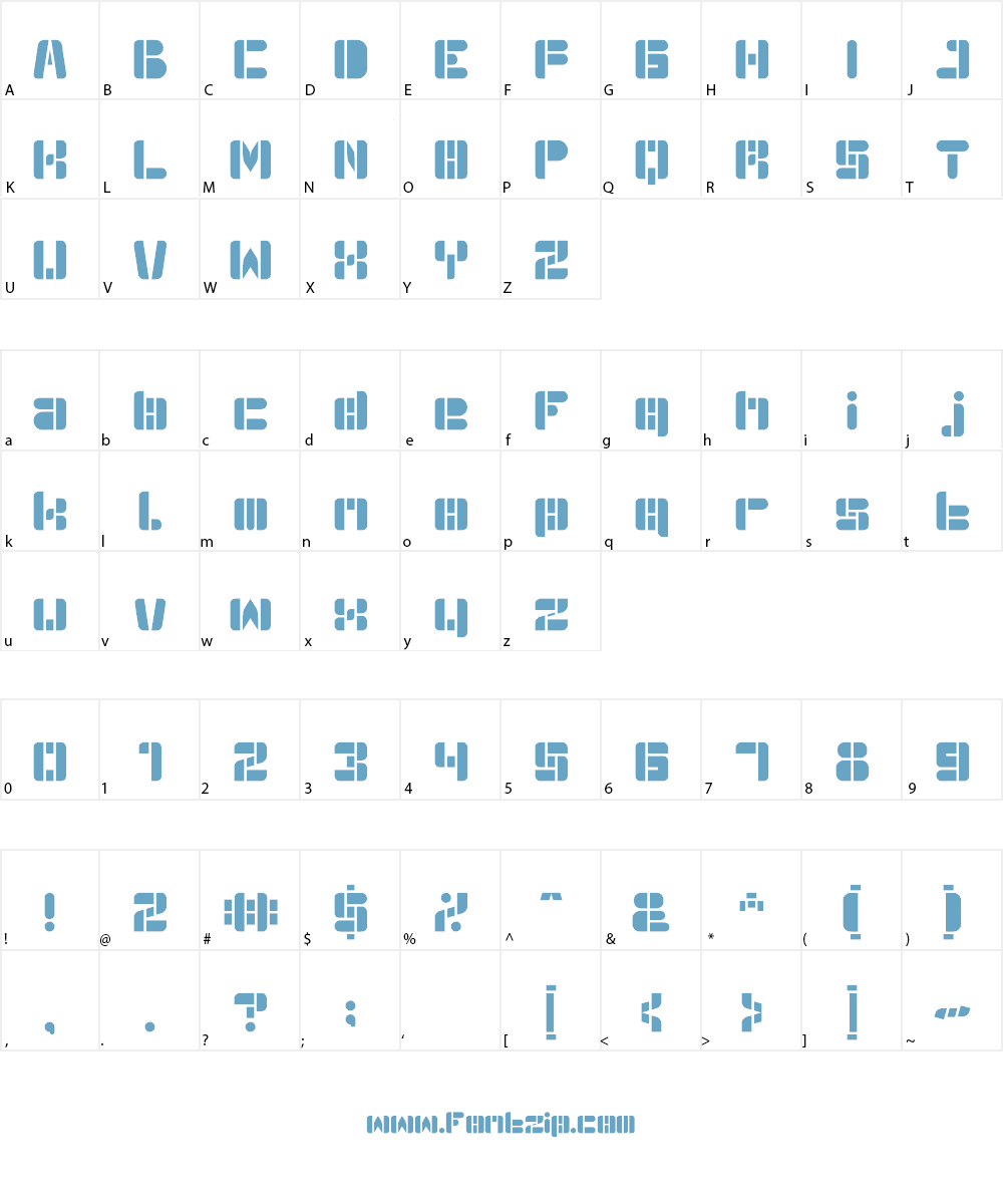 Auto Bots Font Character